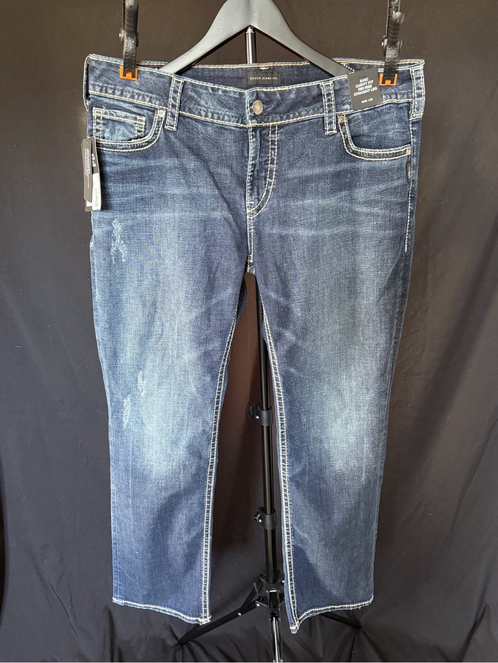 Silver Jeans Relaxed Straight Indigo Wash Jeans